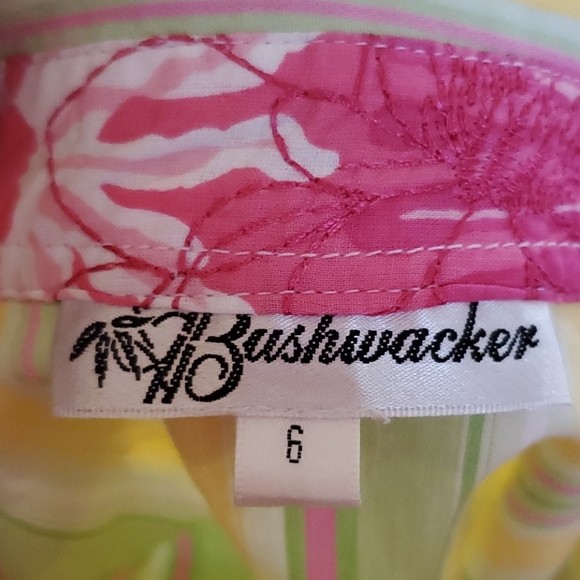 Vintage Striped & Floral Bushwacker Top – Size 6 - Picture 6 of 8